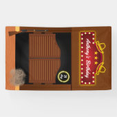 ワイルドウエストカウボーイテーマの誕生日 横断幕 (横)
