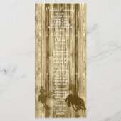 ワイルドウエストカウボーイテーマ教会の結婚式プログラム プログラム (裏面)