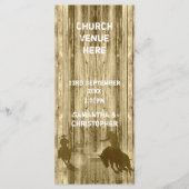 ワイルドウエストカウボーイテーマ教会の結婚式プログラム プログラム (正面)