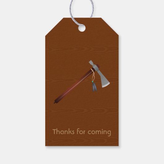 ワイルドウエストカウボーイテーマ誕生日ゲストフリット ギフトタグ (裏面)