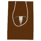 ワイルドウエストカウボーイテーマ誕生日ゲストフリット ミディアムペーパーバッグ (裏面)