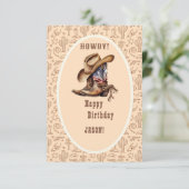 ワイルドウエストカウボーイハッピーバースデー カード (スタンド正面)