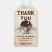 ワイルドウエストカウボーイバースデーパーティーありがとうGi ギフトタグ (裏面)