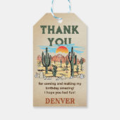 ワイルドウエストカウボーイバースデーパーティーありがとうGi ギフトタグ (裏面)