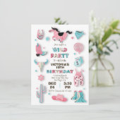 ワイルドウエストカウボーイバースデーパーティーの招待 招待状 (スタンド正面)