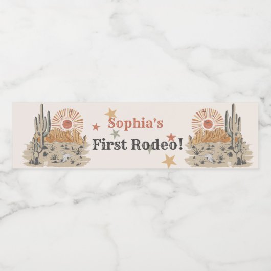 ワイルドウエストカウボーイバースデーパーティー水ボトルラベル ペットボトルラベル (シングルラベル)