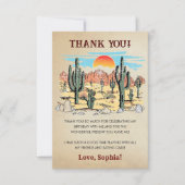 ワイルドウエストカウボーイバースデーパーティー サンキューカード (正面)
