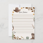ワイルドウエストカウボーイバースデーパーティー サンキューカード (正面)