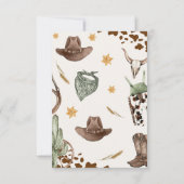 ワイルドウエストカウボーイバースデーパーティー サンキューカード (裏面)
