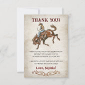 ワイルドウエストカウボーイバースデーパーティー サンキューカード (正面)