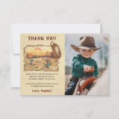 ワイルドウエストカウボーイバースデーパーティー サンキューカード (正面)