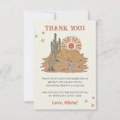 ワイルドウエストカウボーイバースデーパーティー サンキューカード (正面)