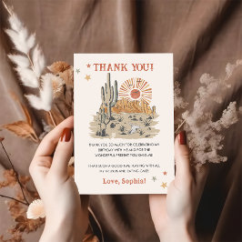 ワイルドウエストカウボーイバースデーパーティー サンキューカード