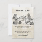 ワイルドウエストカウボーイバースデーパーティー サンキューカード (正面)