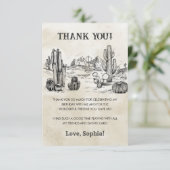 ワイルドウエストカウボーイバースデーパーティー サンキューカード (スタンド正面)