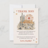 ワイルドウエストカウボーイバースデーパーティー サンキューカード (正面)