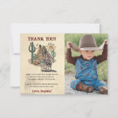 ワイルドウエストカウボーイバースデーパーティー サンキューカード (正面)