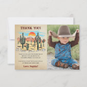 ワイルドウエストカウボーイバースデーパーティー サンキューカード (正面)