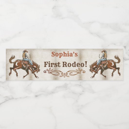 ワイルドウエストカウボーイバースデーパーティー ペットボトルラベル (シングルラベル)