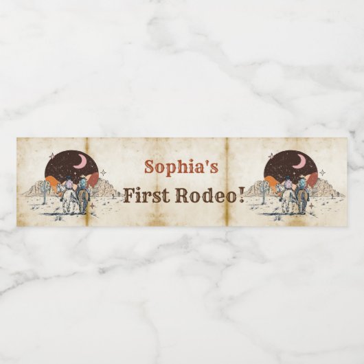 ワイルドウエストカウボーイバースデーパーティー ペットボトルラベル (シングルラベル)