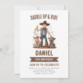 ワイルドウエストカウボーイバースデーパーティー 招待状 (正面)