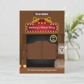 ワイルドウエストカウボーイバーチャルパーティの招待状 招待状 (スタンド正面)