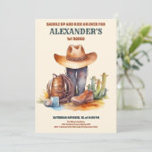 ワイルドウエストカウボーイファーストロデオ誕生日 招待状 (スタンド正面)
