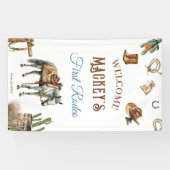 ワイルドウエストカウボーイファースト誕生祝い 横断幕 (横)