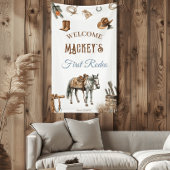 ワイルドウエストカウボーイファースト誕生祝い 横断幕