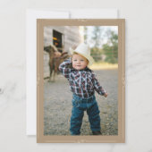 ワイルドウエストカウボーイファーストRodeo 1stバースデーフォト 招待状 (裏面)