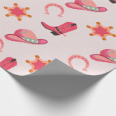 ワイルドウエストカウボーイブラウンラッピング紙 ラッピングペーパー (角)