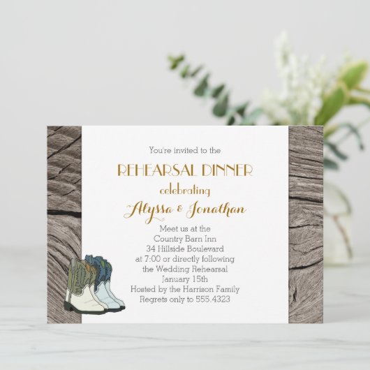 ワイルドウエストカウボーイブーツリハーサルディナー 招待状 (スタンド正面)
