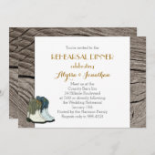 ワイルドウエストカウボーイブーツリハーサルディナー 招待状 (正面/裏面)