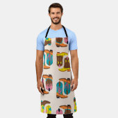 ワイルドウエストカウボーイブーツ:ファッションコンセプトパターン エプロン (着用した状態)