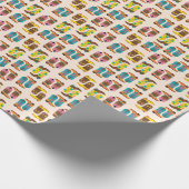 ワイルドウエストカウボーイブーツ:ファッションコンセプトパターン ラッピングペーパー (角)