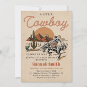 ワイルドウエストカウボーイベビーシャワー招待状 招待状 (正面)