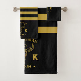 ワイルドウエストカウボーイモノグラムパーソナライズされたグロムスマン バスタオルセット