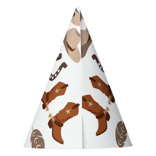 ワイルドウエストカウボーイロデオウェスタン誕生日 パーティーハット (裏面)