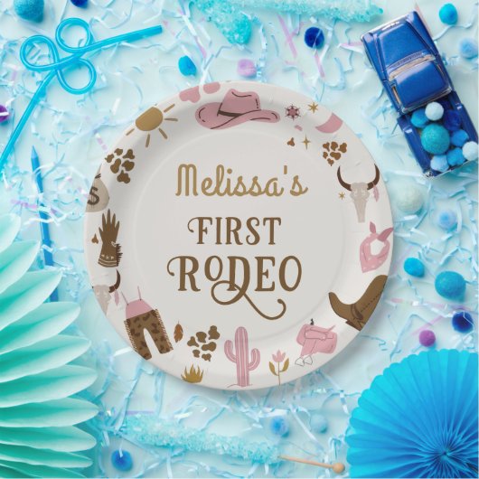 ワイルドウエストカウボーイロデオバースデーパーティー ペーパープレート (パーティー)