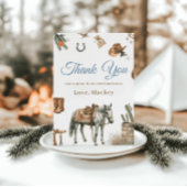 ワイルドウエストカウボーイロデオファースト誕生日 サンキューカード