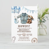ワイルドウエストカウボーイロデオ子供の誕生日招待状 招待状 (スタンド正面)
