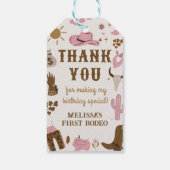 ワイルドウエストカウボーイロデオ誕生日サンキューユナイテッド ギフトタグ (裏面)