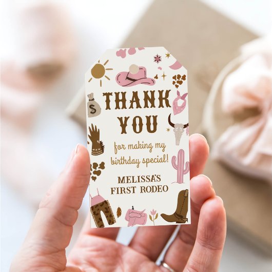 ワイルドウエストカウボーイロデオ誕生日サンキューユナイテッド ギフトタグ