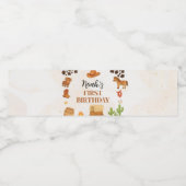 ワイルドウエストカウボーイロデオ誕生日 ペットボトルラベル (シングルラベル)