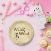 ワイルドウエストカウボーイ女性のカーボーイウェスタンテーマ ペーパープレート (パーティー)