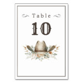 ワイルドウエストカウボーイ結婚ハット テーブルナンバー (正面)