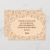 ワイルドウエストカウボーイ誕生日の子供 サンキューカード (正面/裏面)