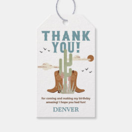 ワイルドウエストカウボーイ誕生日パーティーありがとうございますよろしくお願い ギフトタグ