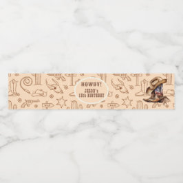 ワイルドウエストカウボーイ誕生日 ペットボトルラベル