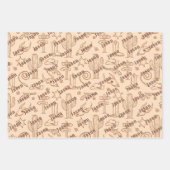 ワイルドウエストカウボーイ誕生日 ラッピングペーパーシート (正面2)